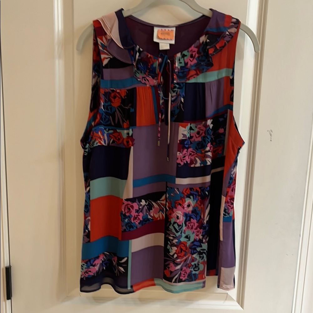 Anthropologie Colorful Sleeveless Top